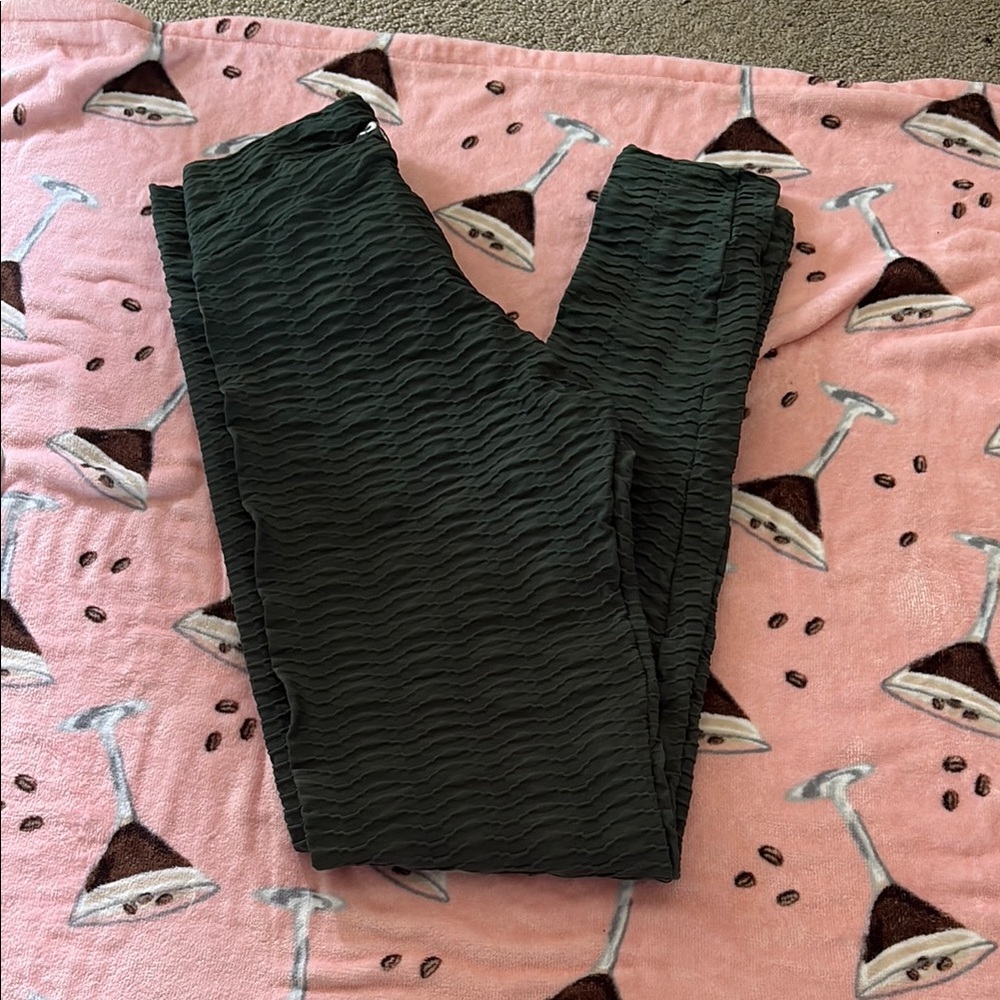 Booty by Brabants Green Leggings High-Waisted Stretchy